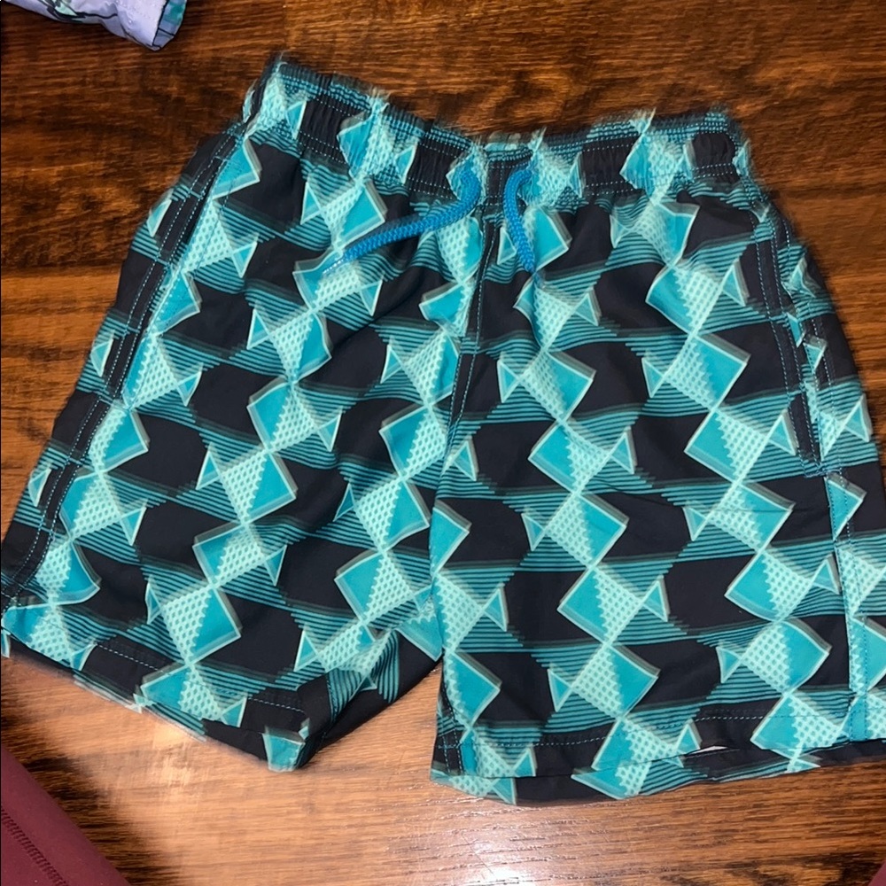 Geometric Patterned Swim Shorts